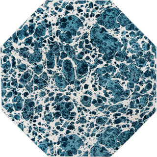 Unique Loom Oasis T-OSIS3 Blue Area Rug Octagon Top-down Image