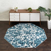 Unique Loom Oasis T-OSIS3 Blue Area Rug Octagon Lifestyle Image Feature