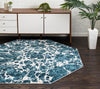 Unique Loom Oasis T-OSIS3 Blue Area Rug Octagon Lifestyle Image