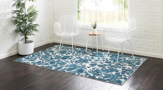 Unique Loom Oasis T-OSIS3 Blue Area Rug Rectangle Lifestyle Image