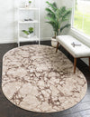 Unique Loom Oasis T-OSIS3 Brown Area Rug Oval Lifestyle Image