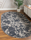 Unique Loom Oasis T-OSIS3 Gray Area Rug Oval Lifestyle Image