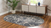 Unique Loom Oasis T-OSIS3 Gray Area Rug Oval Lifestyle Image