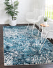 Unique Loom Oasis T-OSIS4 Blue Area Rug Rectangle Lifestyle Image