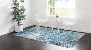 Unique Loom Oasis T-OSIS4 Blue Area Rug Rectangle Lifestyle Image