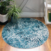 Unique Loom Oasis T-OSIS4 Blue Area Rug Round Lifestyle Image