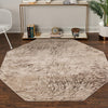 Unique Loom Oasis T-OSIS4 Brown Area Rug Octagon Lifestyle Image Feature