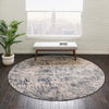 Unique Loom Oasis T-OSIS4 Gray Area Rug Round Lifestyle Image