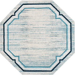 Unique Loom Oasis T-OSIS5 Blue Area Rug Octagon Top-down Image