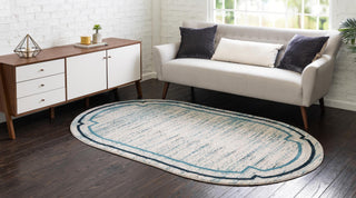 Unique Loom Oasis T-OSIS5 Blue Area Rug Oval Lifestyle Image