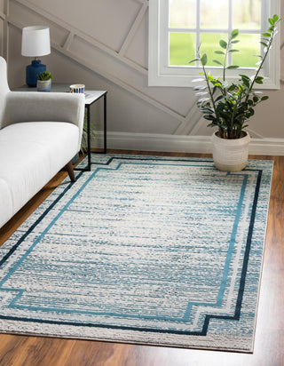 Unique Loom Oasis T-OSIS5 Blue Area Rug Rectangle Lifestyle Image