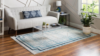 Unique Loom Oasis T-OSIS5 Blue Area Rug Rectangle Lifestyle Image