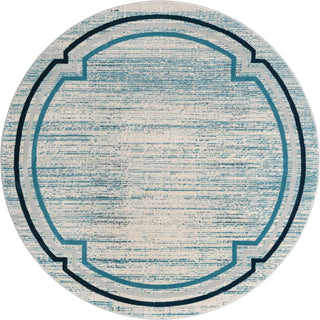 Unique Loom Oasis T-OSIS5 Blue Area Rug Round Top-down Image