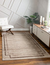 Unique Loom Oasis T-OSIS5 Brown Area Rug Rectangle Lifestyle Image Feature