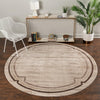 Unique Loom Oasis T-OSIS5 Brown Area Rug Round Lifestyle Image