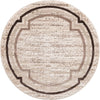Unique Loom Oasis T-OSIS5 Brown Area Rug Round Lifestyle Image