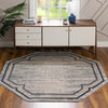 Unique Loom Oasis T-OSIS5 Gray Area Rug Octagon Lifestyle Image Feature