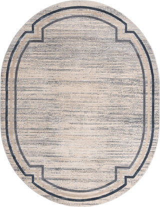 Unique Loom Oasis T-OSIS5 Gray Area Rug Oval Top-down Image