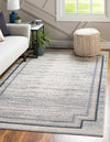 Unique Loom Oasis T-OSIS5 Gray Area Rug Rectangle Lifestyle Image