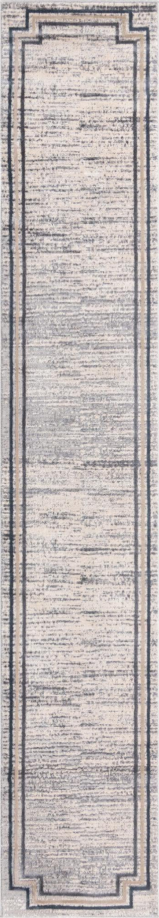 Unique Loom Oasis T-OSIS5 Gray Area Rug Runner Top-down Image