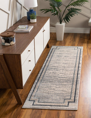 Unique Loom Oasis T-OSIS5 Gray Area Rug Runner Lifestyle Image