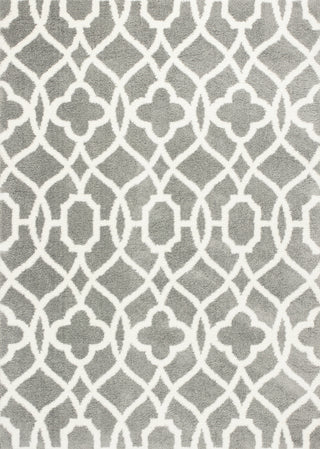 KAS Oasis 1653 Grey/Ivory Ironwork Machine Woven Area Rug