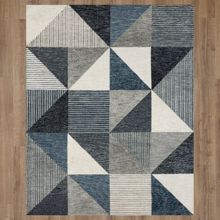 Karastan Bowen Oblique Blue Area Rug by Drew and Jonathan Main Image