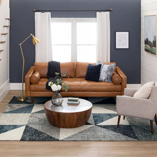 Karastan Bowen Oblique Blue Area Rug by Drew and Jonathan Lifestyle Image