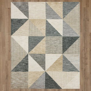 Karastan Bowen Oblique Tan Area Rug by Drew and Jonathan Main Image