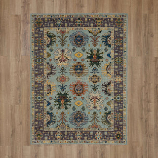 Karastan Pandora Obsession Blue Area Rug On Wood 