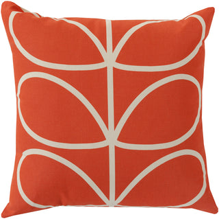 Surya Linear Stem Long Line Leaf OKS-002 Pillow by Orla Kiely 