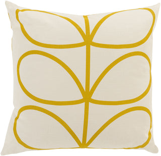 Surya Linear Stem Long Line Leaf OKS-003 Pillow by Orla Kiely