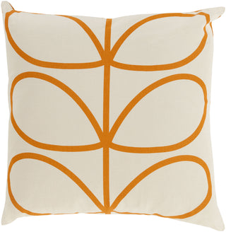 Surya Linear Stem Long Line Leaf OKS-004 Pillow by Orla Kiely