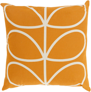 Surya Linear Stem Long Line Leaf OKS-004 Pillow by Orla Kiely 