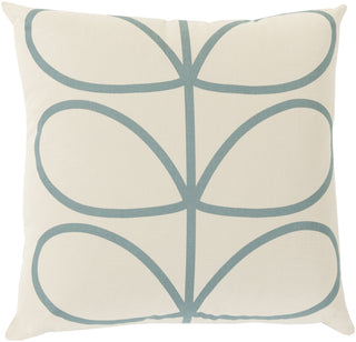 Surya Linear Stem Long Line Leaf OKS-005 Pillow by Orla Kiely