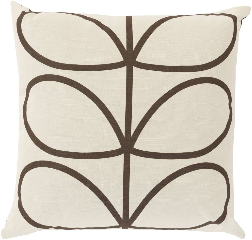 Surya Linear Stem Long Line Leaf OKS-007 Pillow by Orla Kiely main image