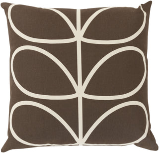 Surya Linear Stem Long Line Leaf OKS-007 Pillow by Orla Kiely 