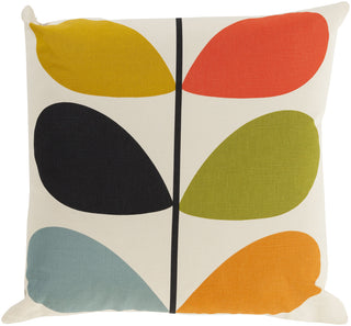 Surya Linear Stem Long Line Leaf OKS-008 Pillow by Orla Kiely