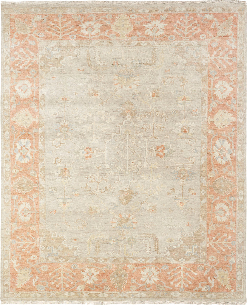 Ancient Boundaries Omni OMN-45 Soft Grey / Coral Area Rug main image