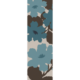 Surya Organic Modern OMR-1030 Teal Area Rug by Jef Designs 2'6'' x 8' Runner