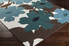 Surya Organic Modern OMR-1030 Teal Hand Tufted Area Rug by Jef Designs 5x8 Corner