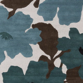 Surya Organic Modern OMR-1030 Teal Hand Tufted Area Rug by Jef Designs Sample Swatch