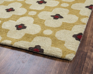 Rizzy Opus OP8088 Yellow Area Rug Corner Shot
