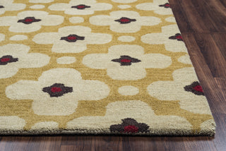 Rizzy Opus OP8088 Yellow Area Rug Edge Shot