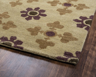 Rizzy Opus OP8112 khaki Area Rug Corner Shot Feature