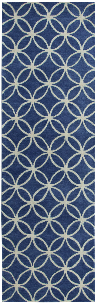 Rizzy Opus OP8120 Blue Area Rug Runner Shot