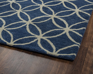 Rizzy Opus OP8120 Blue Area Rug Corner Shot