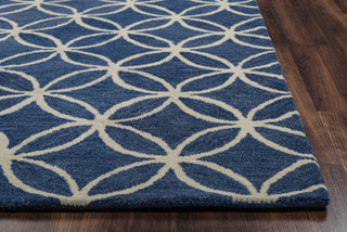 Rizzy Opus OP8120 Blue Area Rug Edge Shot