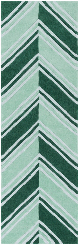 Surya Opera OPR-6001 Emerald/Kelly Green Area Rug 2'6'' x 8' Runner