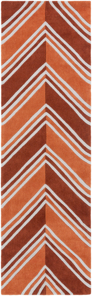 Surya Opera OPR-6003 Burnt Orange Area Rug 2'6'' x 8' Runner